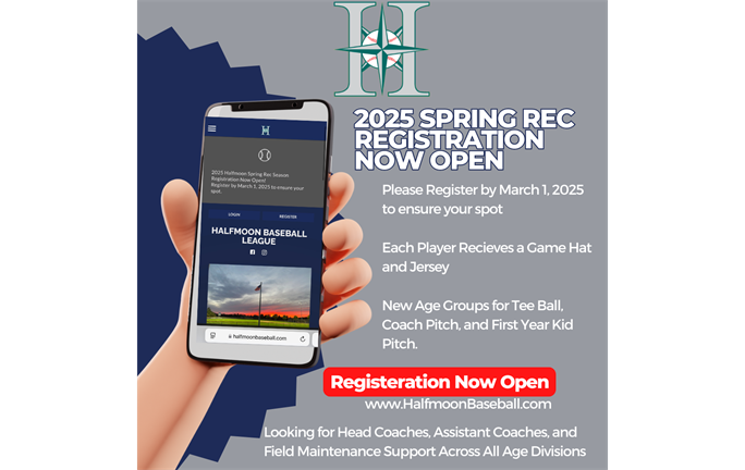 2025 Spring Rec Registration Now Open!